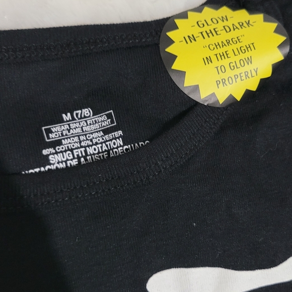 Halloween PJ Set - Glow in Dark Girls Sz Med 7/8 - Picture 8 of 10